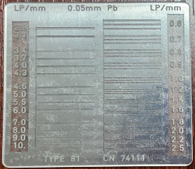 Spatial Resolution Test Card TYPE81